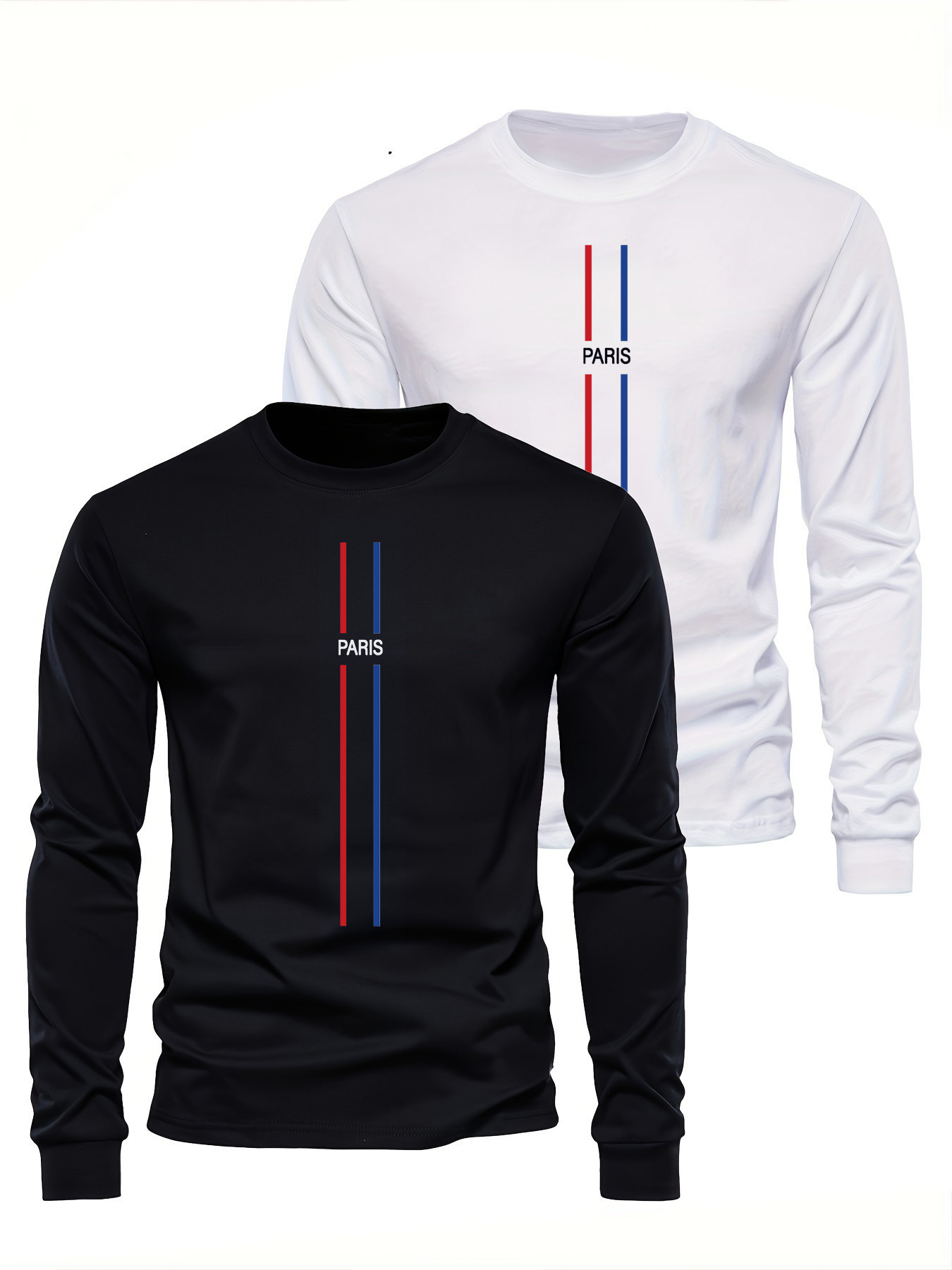 Men'S Fashion T Shirts - Kaos lengan panjang pria berbahan katun