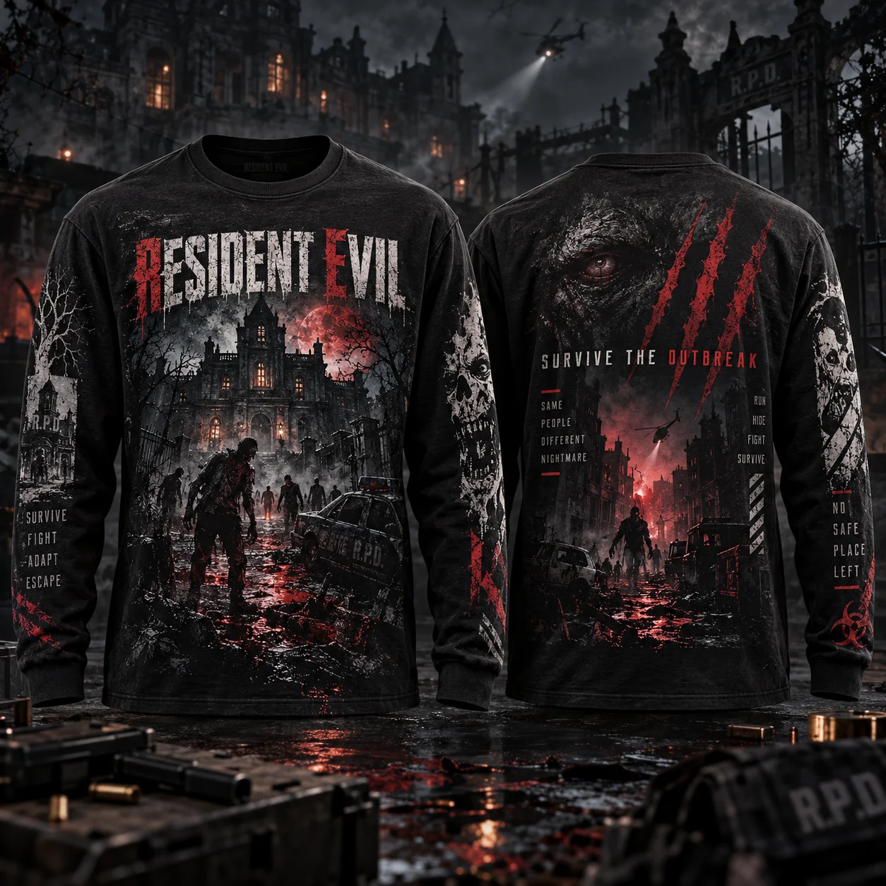 Kaos Lengan Panjang Resident E - Mens Fashion Summer ulasan dan harga