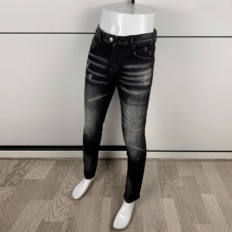Jeans Hitam Abu-abu Ketat Pria - Men'S Fashion Grey Jeans ulasan dan harga