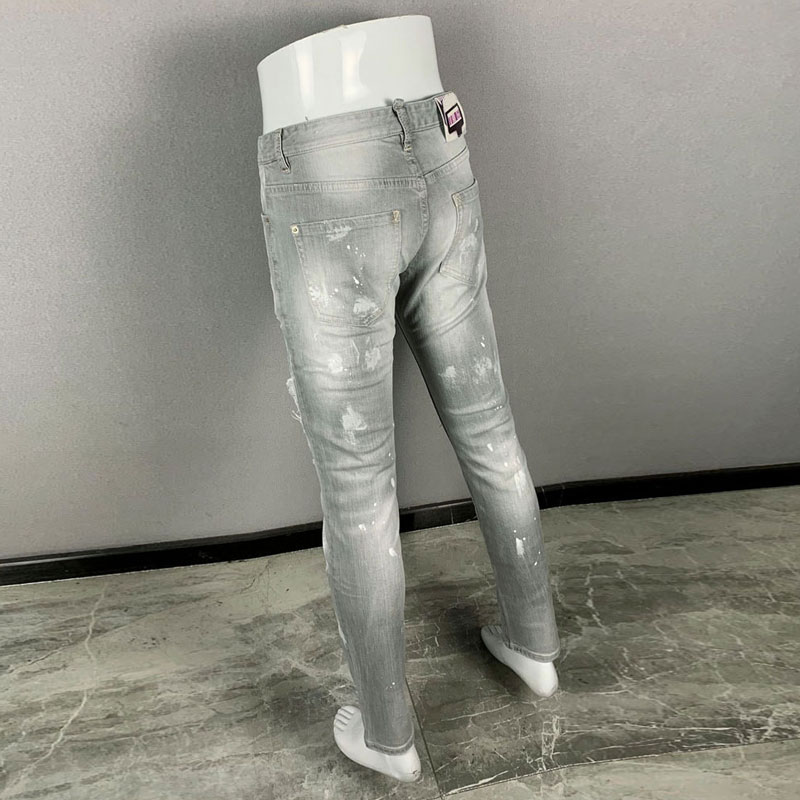 Celana jeans pria model terbar - Men'S Fashion Grey Jeans ulasan dan harga
