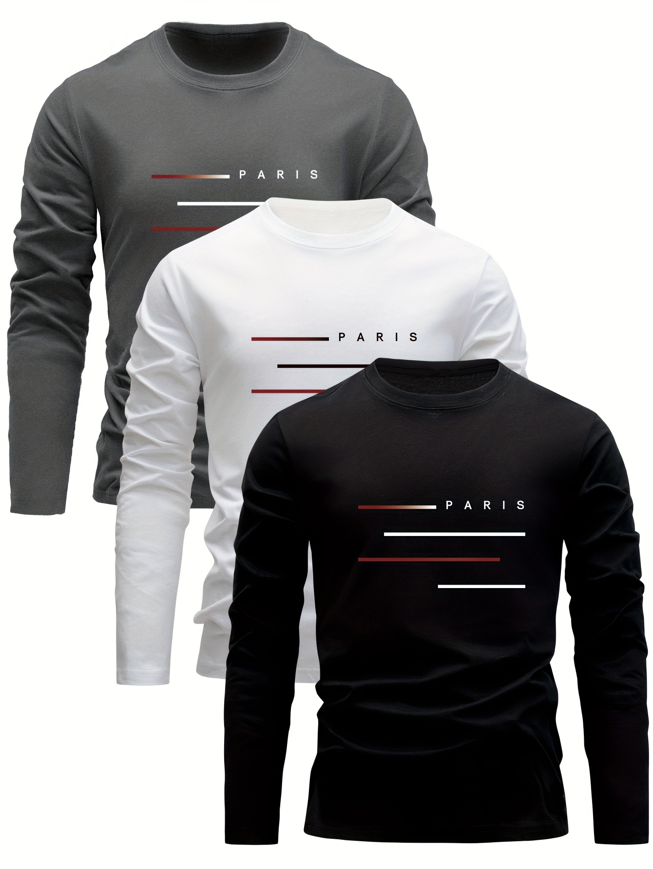Kaos oblong lengan panjang pri - Men'S Fashion T Shirts ulasan dan harga