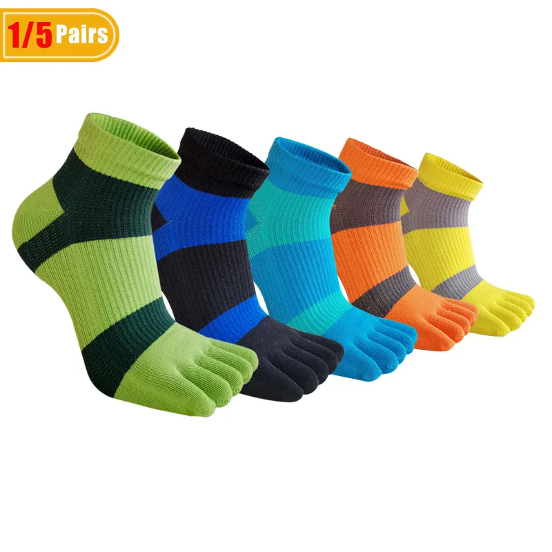 1/5 Pasang Kaus Kaki Lima Jari - Socks Ankle Men ulasan dan harga